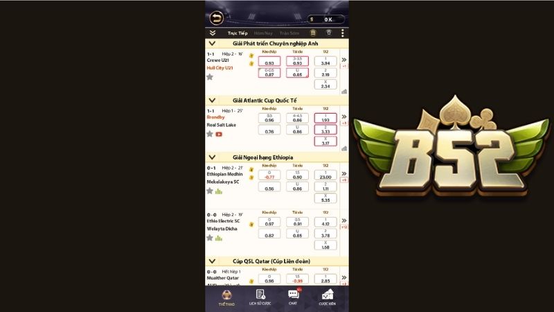 Các Bộ Môn Cá Cược Nổi Bật Tại Thể Thao B52 Club