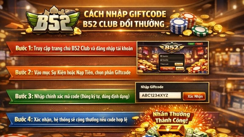 Cách nhận giftcode B52 Club nhanh và hiệu quả